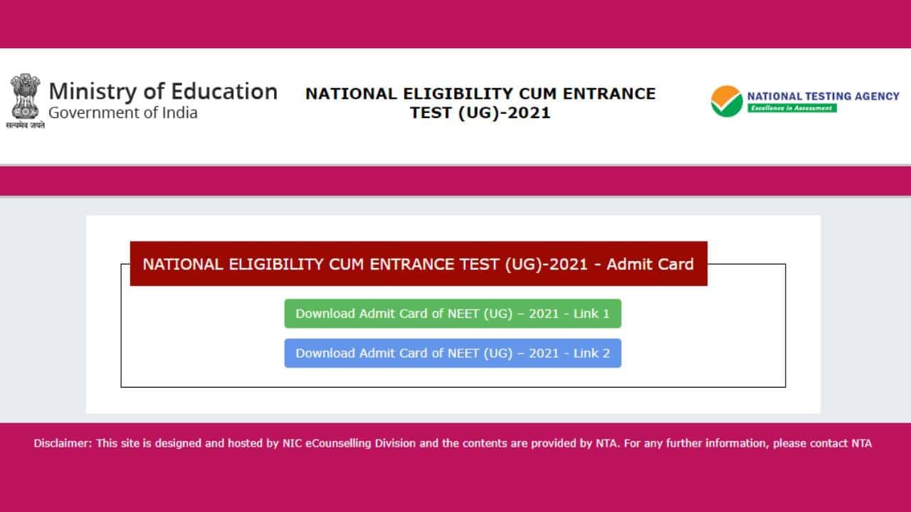 NEET UG 2022 Admit Card / Hall Ticket Link Active, Steps To Download