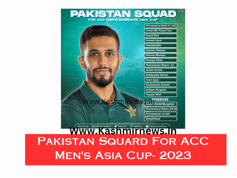 Mohammad Haris To Lead As Pakistan Announced Squard For Emerging Asia ...